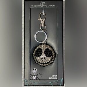Disney Nightmare Before Christmas Jack Skellington Rhinestone Bag Charm Keychain